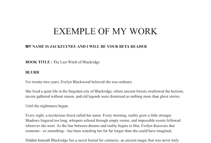 be your professional beta reader for your book
